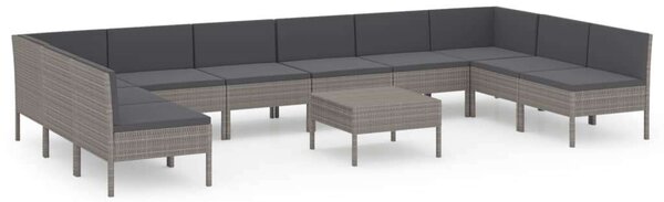VidaXL Polyrattan Kerti Ülőgarnitúra - 11 részes