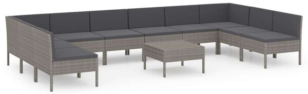 VidaXL Polyrattan Kerti Ülőgarnitúra - 11 részes