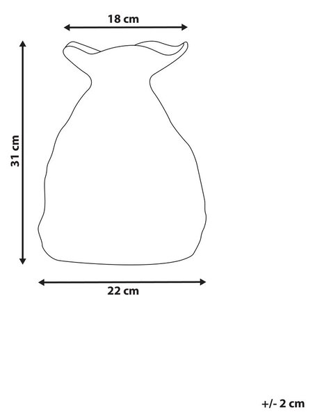 Virágtartó váza COONTAIL Kőcserép 31 cm Fekete