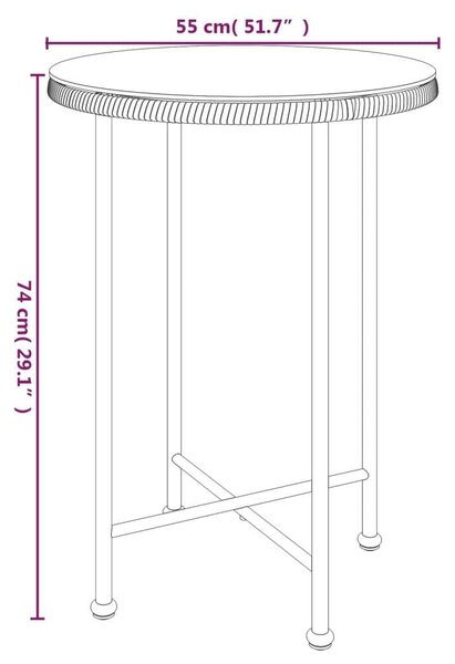 VidaXL Polyrattan Kerti Étkezőgarnitúra - 5 részes