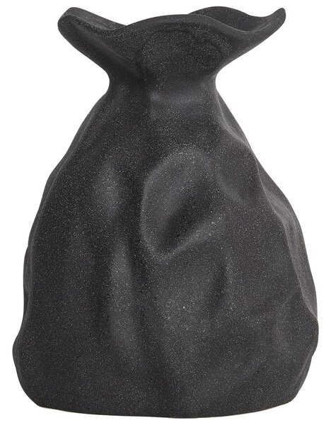 Virágtartó váza COONTAIL Kőcserép 31 cm Fekete