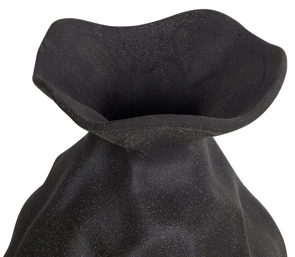 Virágtartó váza COONTAIL Kőcserép 31 cm Fekete