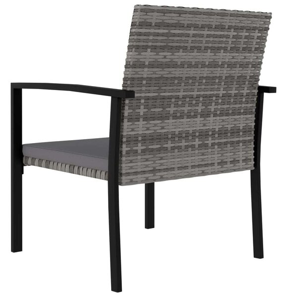 Polyrattan Kerti Étkezőgarnitúra - 7 részes - Szürke