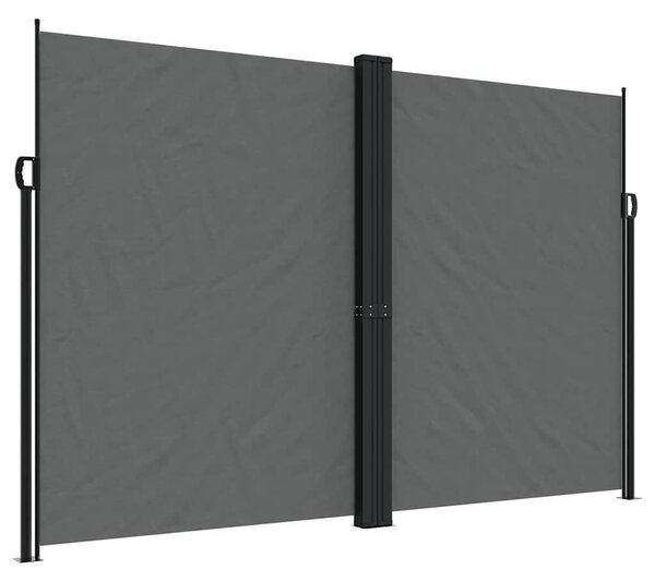 Antracitszürke behúzható oldalsó napellenző 220 x 1000 cm