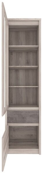 Vitrin 1D1W1S, nairobi gesztenye/onix, JESI NEW