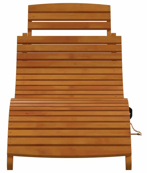 VidaXL napozóágy 2 db-os szett Barna Tömör akácfa 184 x 55 x 64 cm