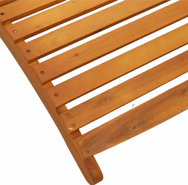 VidaXL napozóágy 2 db-os szett Barna Tömör akácfa 184 x 55 x 64 cm