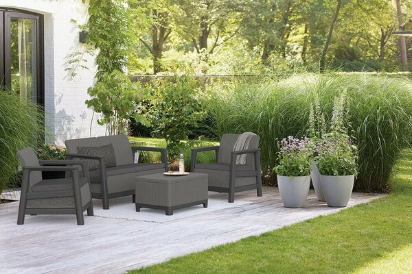 Keter SCANDI LINEA SET kerti bútor garnitúra – Mountain Grey / Grafit