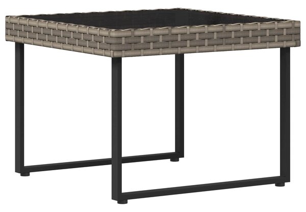 VidaXL Kerti kanapé szett párnával 2 pcs Szürke Poli rattan és acél