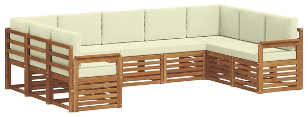VidaXL Szegmentált kanapé szett 9 pcs Természetes és krémszínű