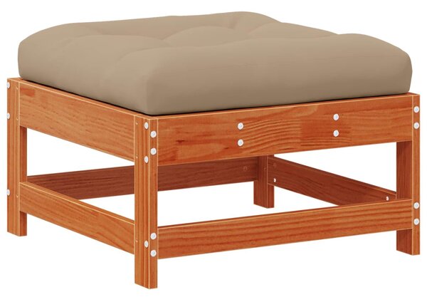VidaXL Kerti lounge szett 10 pcs Viaszbarna Tömör Fenyőfa