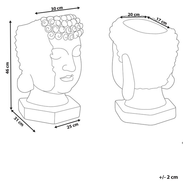 Virágcserép BUTOMUS 30 cm Homokbézs