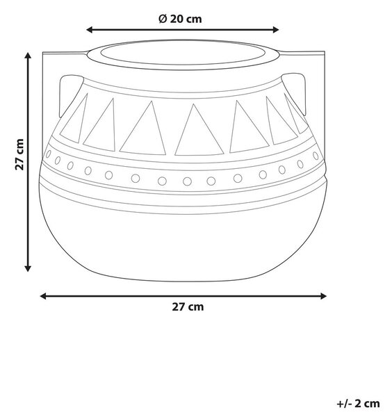 Virágcserép VARIEGATUM 27 cm Barna