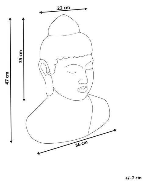 Dekor kiegészítő Buddha CARUM Kerámia Fekete