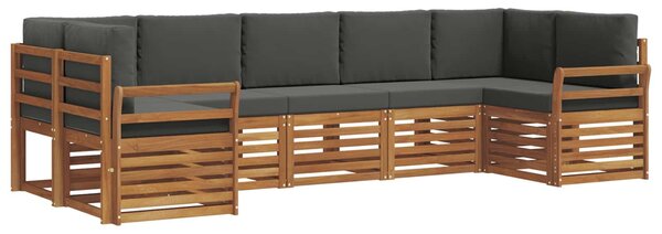 VidaXL Szegmentált kanapé szett párnával 7 pcs Természetes és antracit