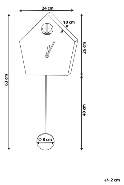 Fali óra ARBAZ 24 cm Rózsaszín