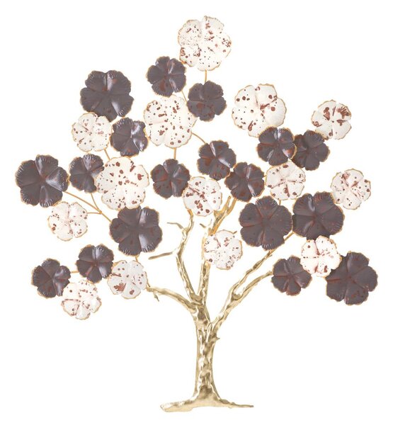 Fali dekoráció, mintás levelek, fehér antracitszürke - PRUNUS