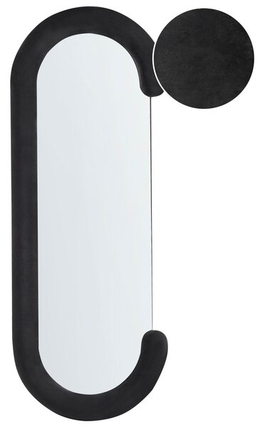 Falitükör LOCHES 54 cm 158 cm Bársony Fekete