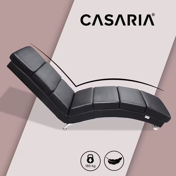 Casaria® London napozóágy - fekete