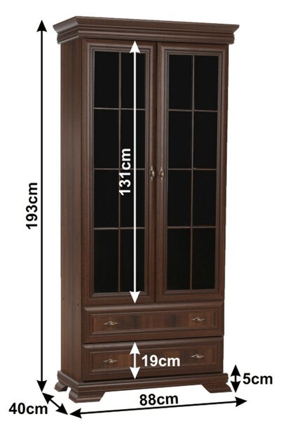 Vitrines szekrény KRW 2, samoa king, KORA