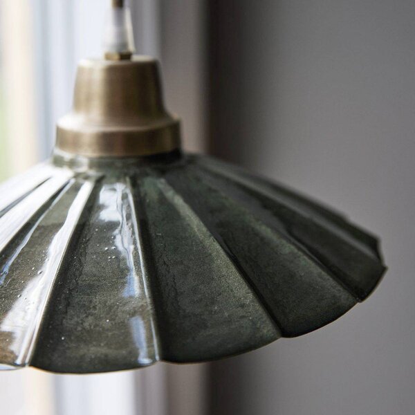 PR Home Ester lógó világítás, zöld, Ø 24 cm, vas, dugaszolható, Zöld, Nappali / Étkező, fém, Vintage