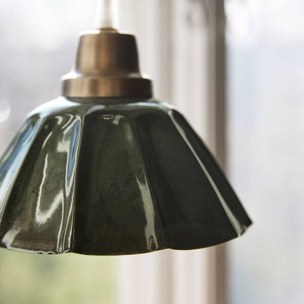 PR Home Ester lógó világítás, zöld, átmérő 17 cm, vas, dugasz, Zöld, Nappali / Étkező, fém, Vintage