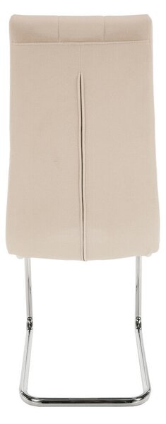 Étkezőszék, bézs Dulux Velvet szövet/króm, SALOMA NEW