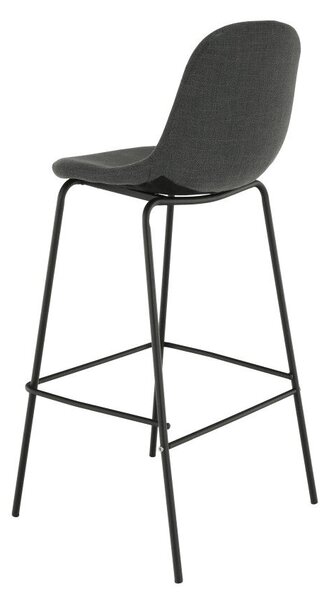 Bárszék, sötétszürke anyag/fém, MARIOLA 2 NEW