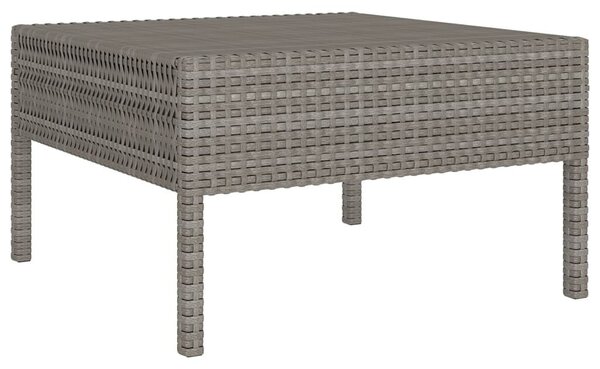 10 részes szürke polyrattan kerti ülőgarnitúra párnákkal