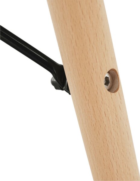 Étkezőasztal, fehér/bükk, átmérő 90 cm, GAMIN 2 NEW 90
