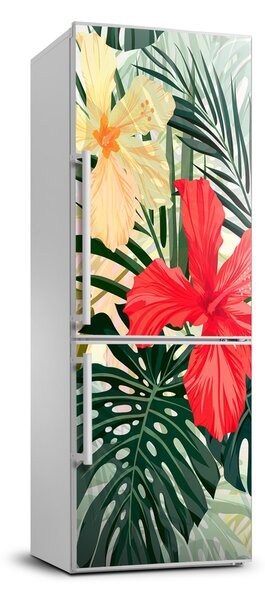 Dekor matrica hűtőre Hawaii virágok