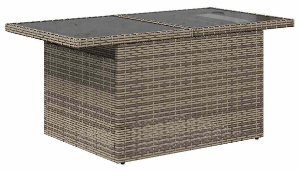 VidaXL 6 db szürke polyrattan kerti kanapégarnitúra párnákkal