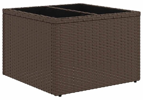 VidaXL 6 db barna polyrattan kerti kanapégarnitúra párnákkal