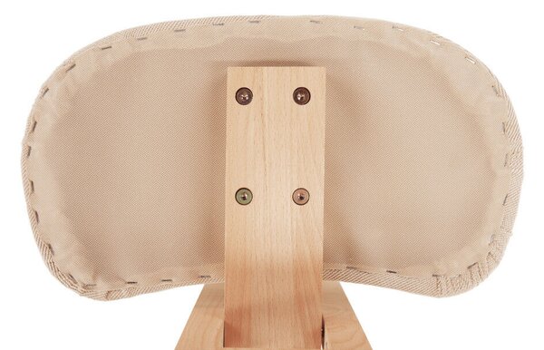 Ergonomikus térdelőszék, krémszínű/bükkfa, GROCO