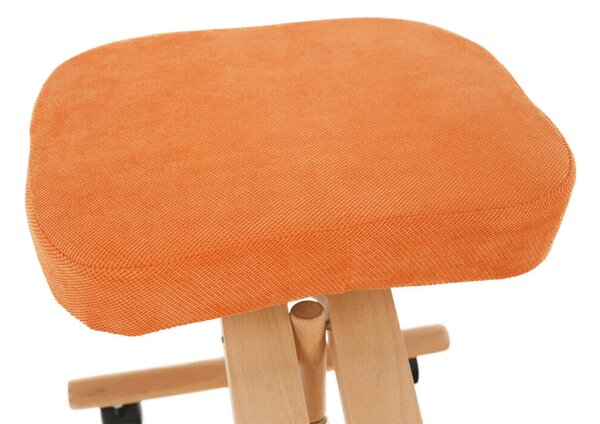 Ergonomikus térdelőszék, narancs/bükkfa, FLONET
