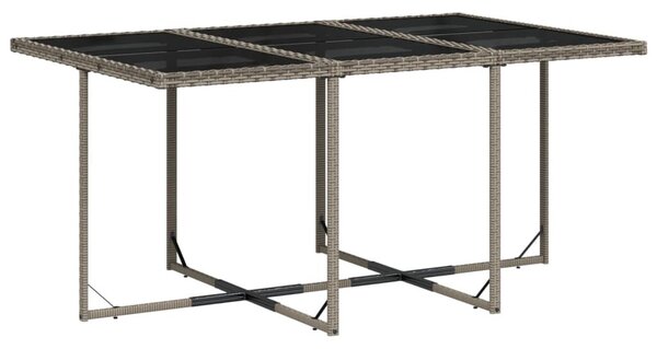 VidaXL 11 db szürke polyrattan kerti étkezőgarnitúra párnákkal