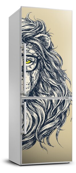 Dekor matrica hűtőre Hipsterski oroszlán