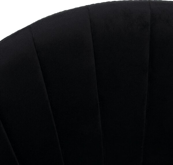 Design étkezőszék, fekete Velvet szövet/gold króm arany, DASMIN TYP 1