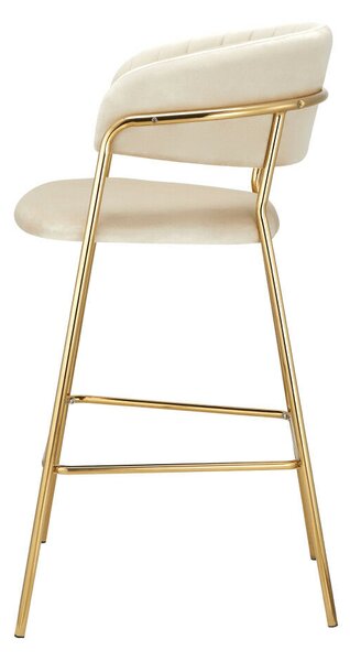 Design bárszék, bézs Velvet szövet/gold króm arany, DASMIN TYP 2