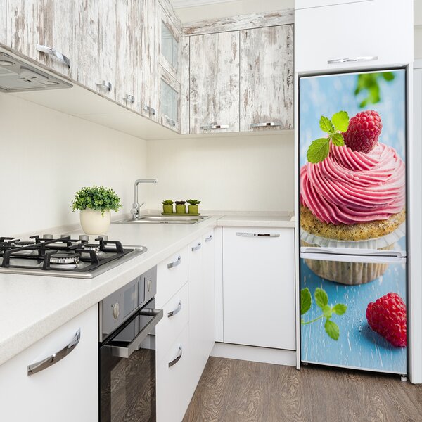 Dekor matrica hűtőre Málna cupcake