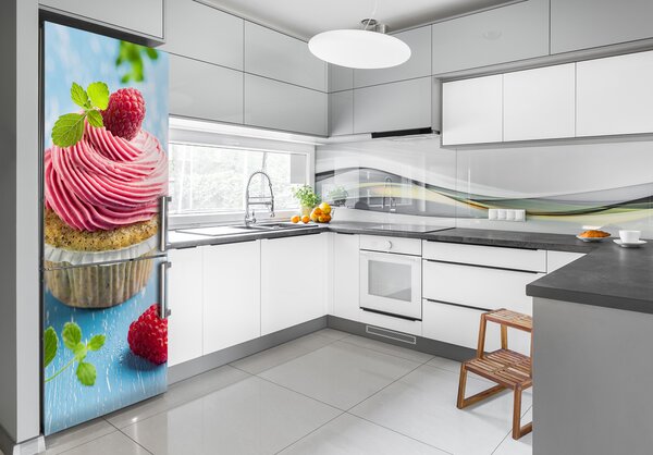 Dekor matrica hűtőre Málna cupcake