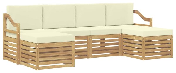 VidaXL Kültéri kanapé szett 6 pcs Fehér és Krém színű