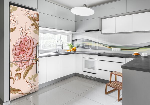 Dekor matrica hűtőre Peonies