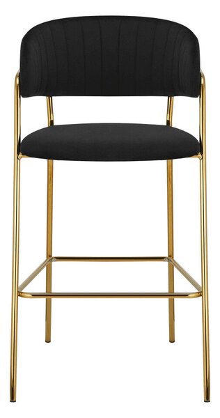 Design bárszék, fekete Velvet szövet/gold króm arany, DASMIN TYP 2