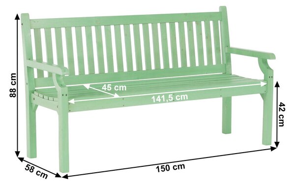 Fából készült kerti pad, neo mint, 150 cm, KOLNA