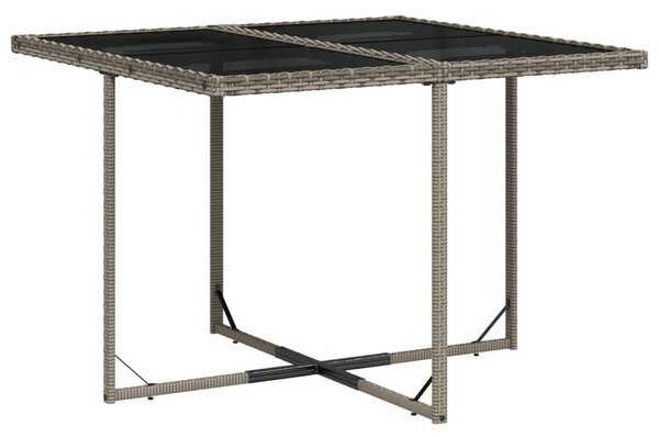 VidaXL 5 db szürke polyrattan kerti étkezőgarnitúra párnákkal