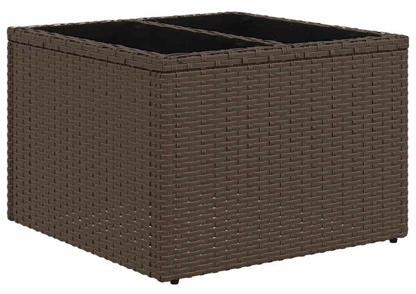 6 db barna polyrattan kerti kanapégarnitúra párnákkal