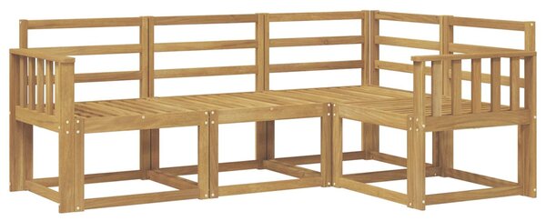 VidaXL Kültéri kanapé szett 4 pcs Fehér 187,5 x 128,5 x 73 cm