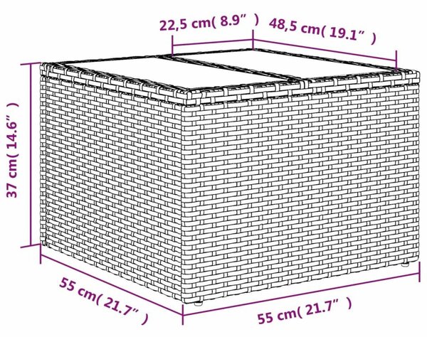 9 db szürke polyrattan kerti kanapégarnitúra párnákkal