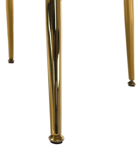 Fotel Art-deco stílusban, bézs Velvet anyag/gold chróm-arany, NOBLIN